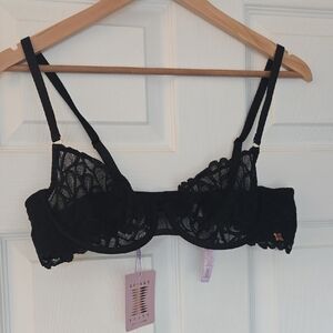 Savage X Fenty Elegant Black Lace Bra With Bonus NWOT Tan And Blue Lace Bra
